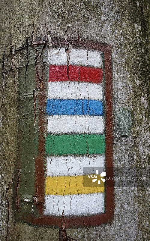 捷克国家公园的步道指示牌图片素材