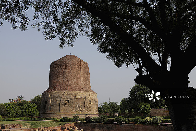 达美克佛塔，佛陀初次讲道处，印度萨尔纳特图片素材