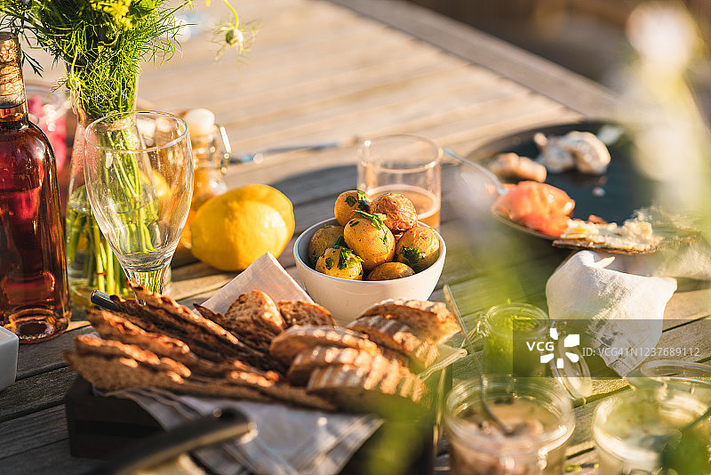 瑞典传统仲夏美食图片素材