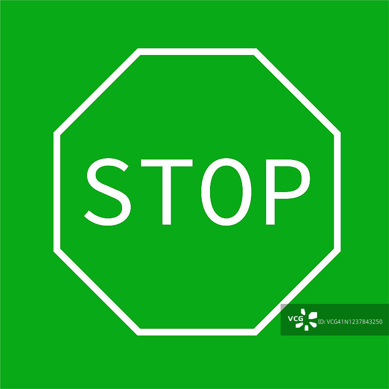 简单的停止标志图标图片素材