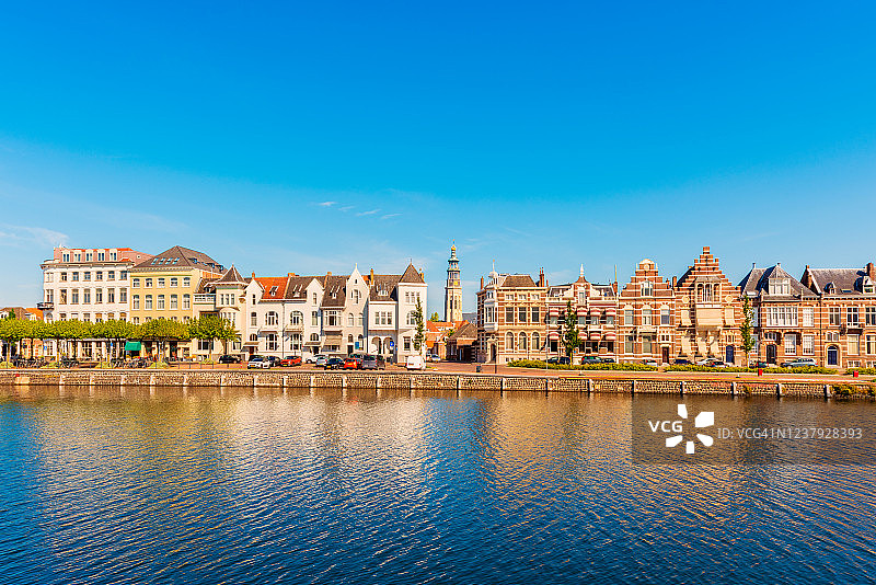 荷兰泽兰省米德尔堡的运河图片素材