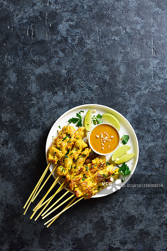 烤鸡肉串图片素材