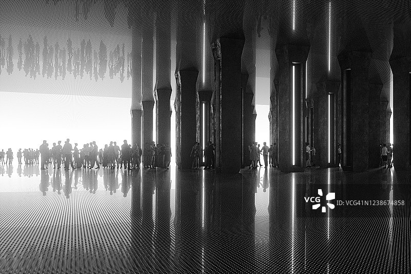 室内商务人士剪影图片素材