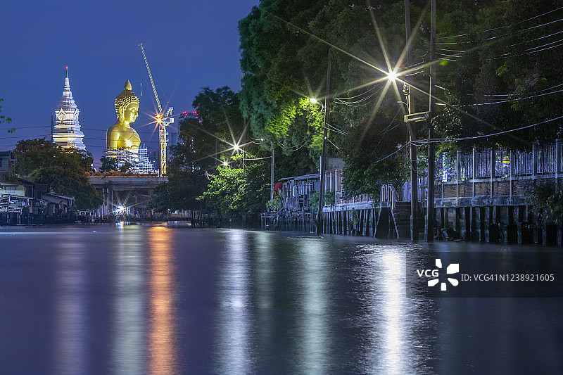 泰国北榄寺的大佛雕像，是泰国一座重要的佛教寺庙。图片素材