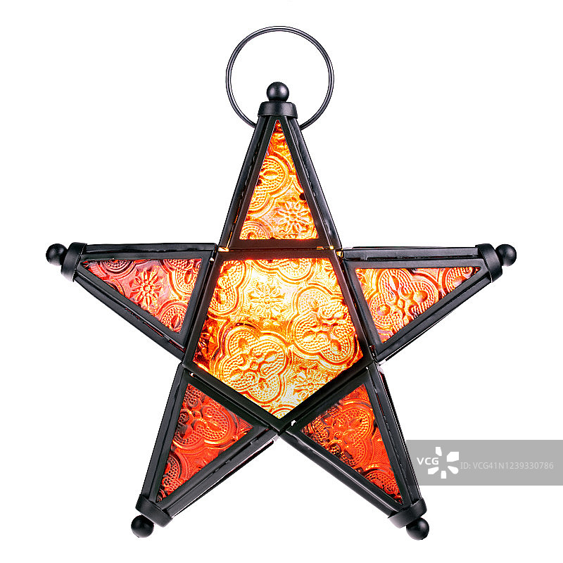 五角星形状的阿拉伯灯笼图片素材