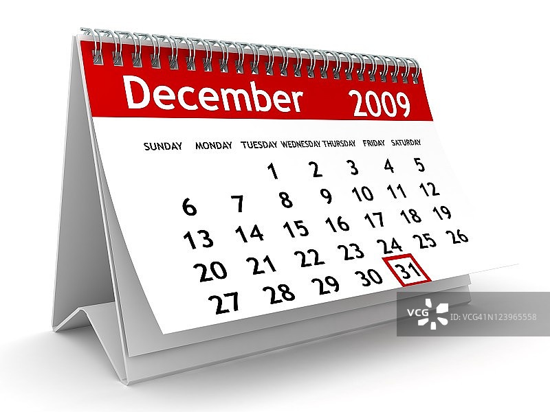 新年日历图片素材