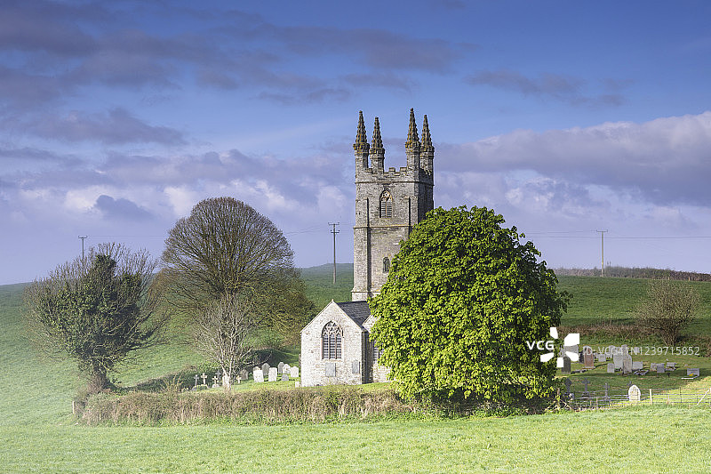德文郡邓特顿诸圣堂图片素材