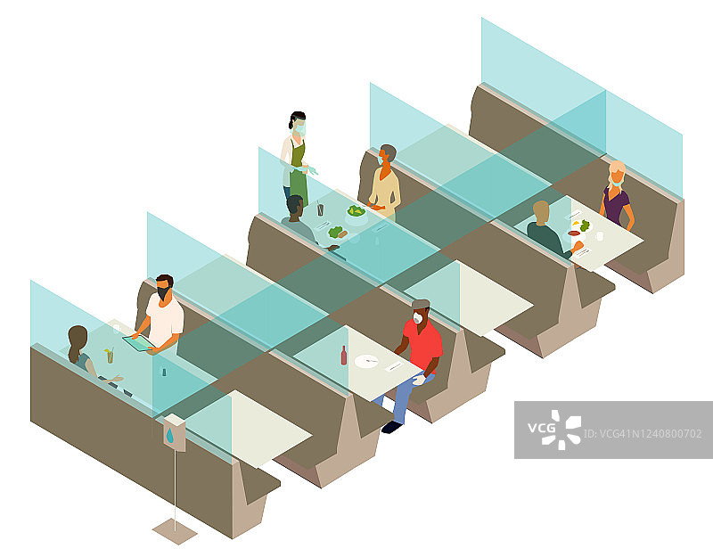 邮政主题餐厅插画图片素材