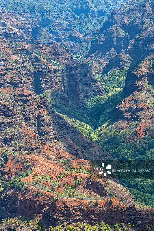 夏威夷岛上的小格兰峡谷图片素材