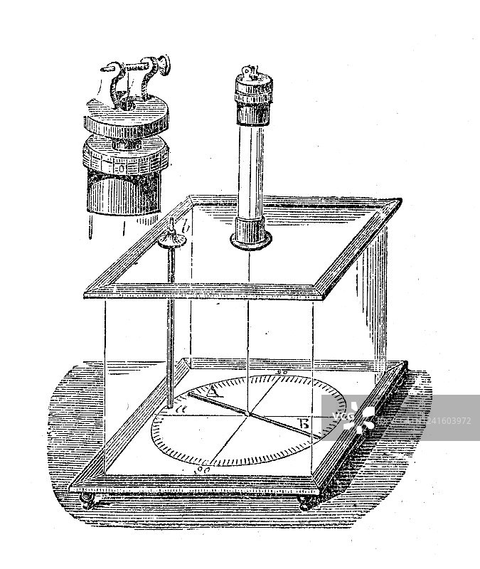 古代插画：扭力秤图片素材
