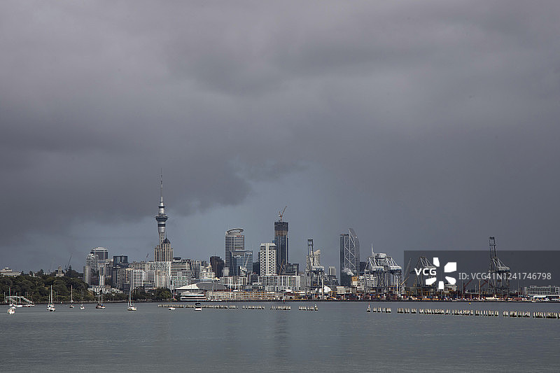 奥克兰城市天际线图片素材