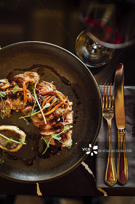 亚洲东方美食航拍视角图片素材