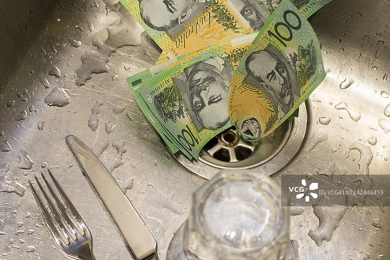 浪费澳大利亚货币图片素材