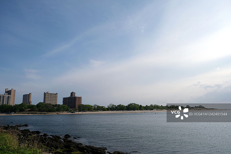 布鲁克林格雷夫森德的广角日景图片素材