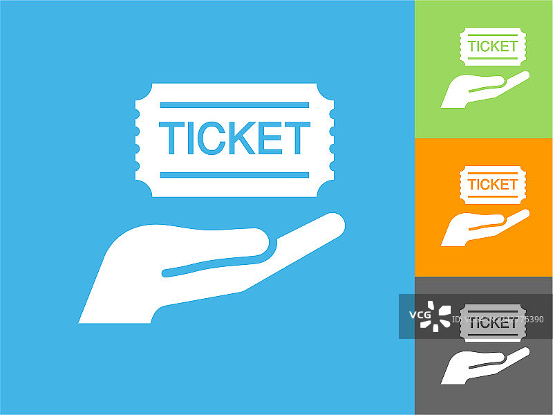 手持活动门票图标图片素材