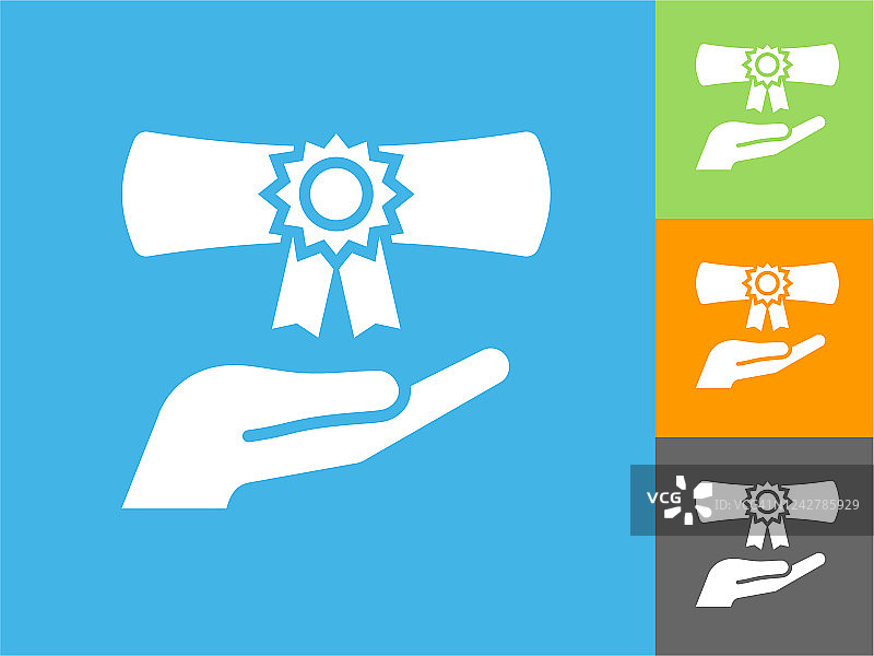 手持文凭图标图片素材