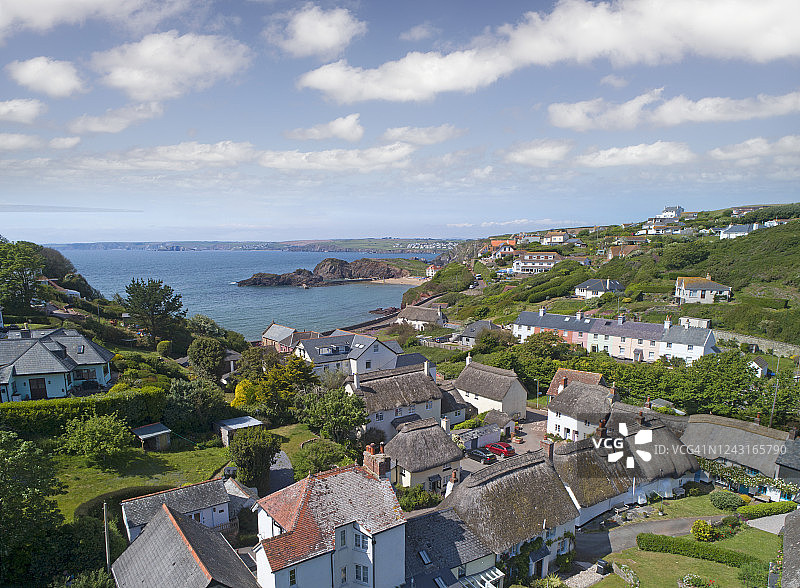 英国德文郡霍普湾图片素材