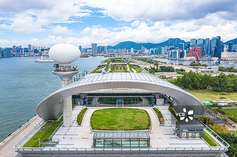 香港启德邮轮码头无人机视角图片素材