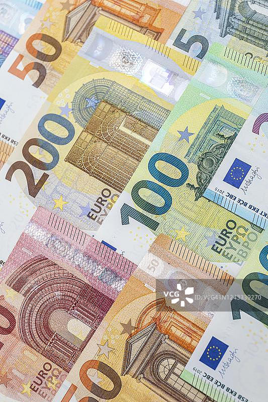 各种欧元纸币，德国图片素材