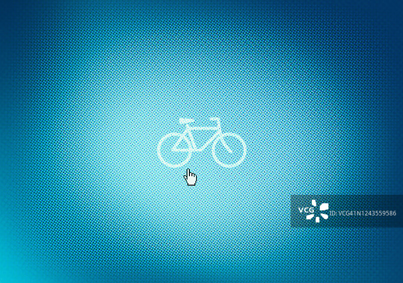 屏幕上的自行车图标图片素材