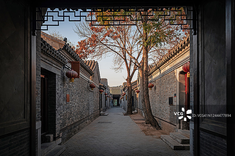中国传统古典风格的胡同图片素材