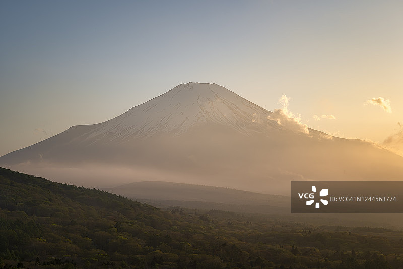 日落时分的富士山图片素材
