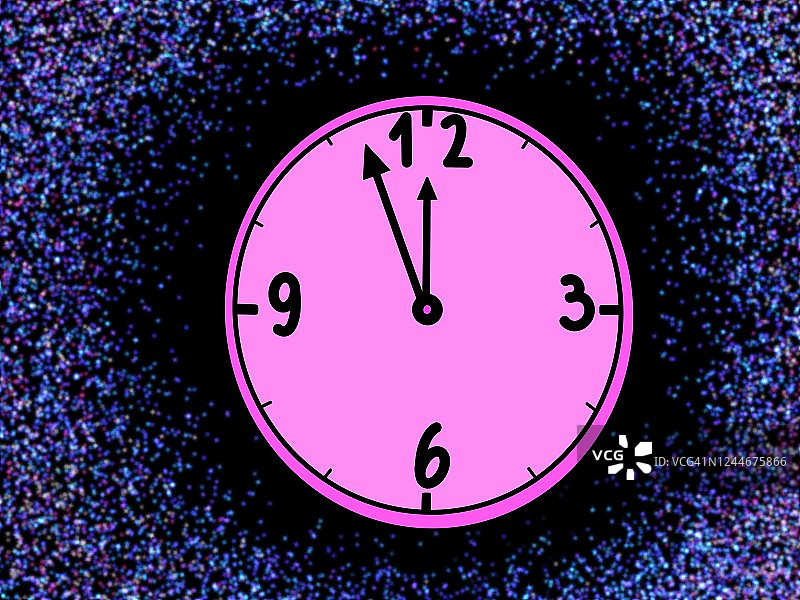 2021新年午夜时分图片素材