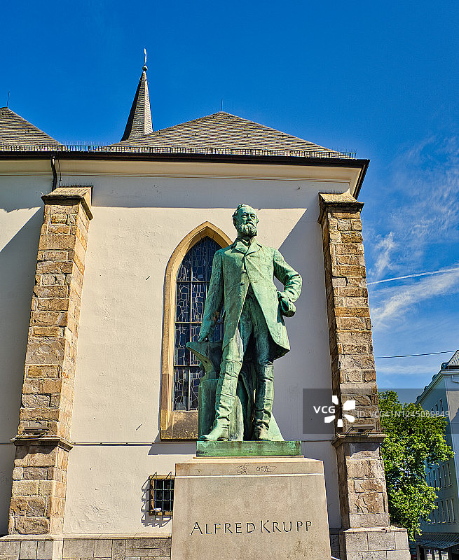 德国埃森市中心的阿尔弗雷德·克虏伯纪念碑图片素材