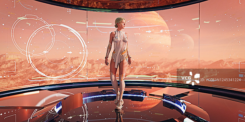 太空飞船桥上风光图片素材