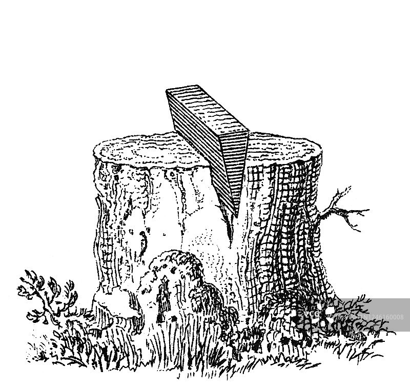 机械动力应用实例古版画插图图片素材