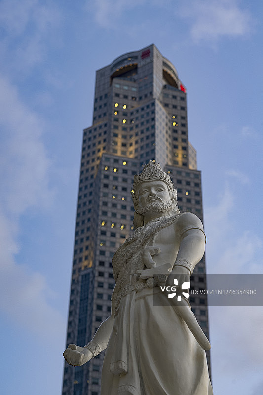 新加坡桑·尼拉·乌塔玛王子雕像图片素材