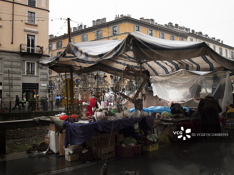 米兰街头市场图片素材