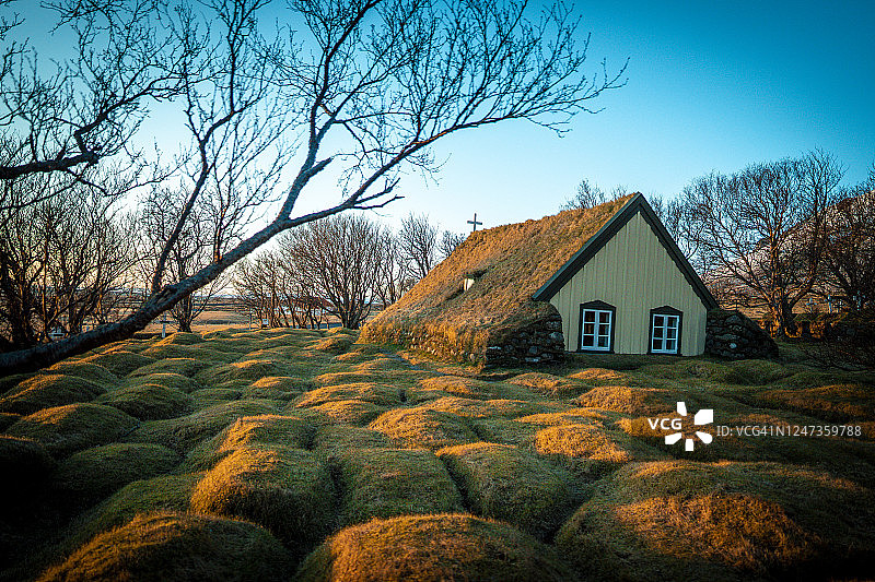 霍夫教堂，冰岛图片素材