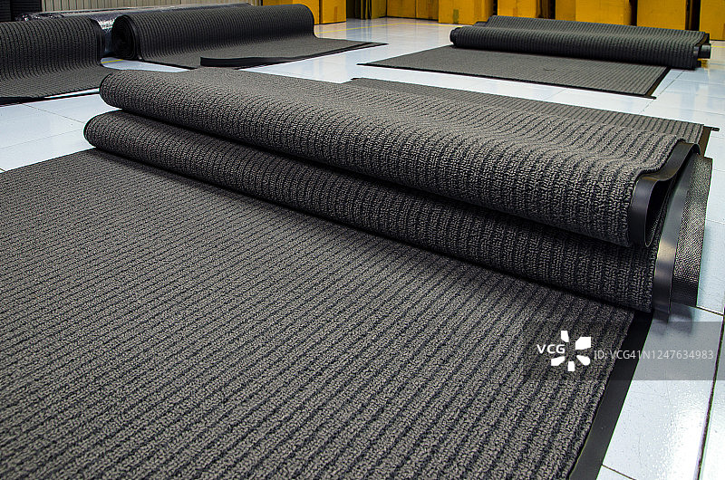 用于集尘的灰色乙烯基地毯图片素材