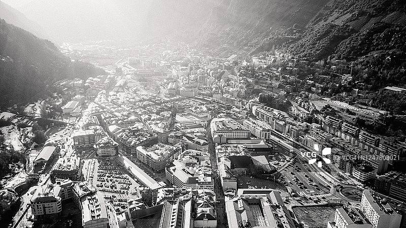 安道尔城：安道尔的首都图片素材