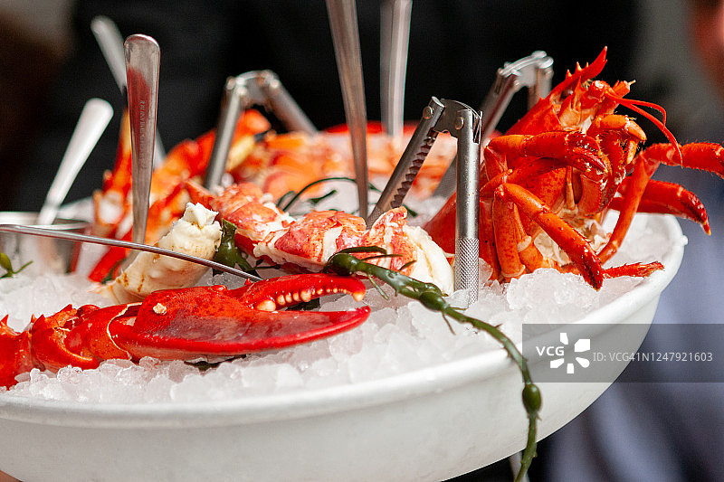 鲜虾龙虾海鲜开胃菜图片素材