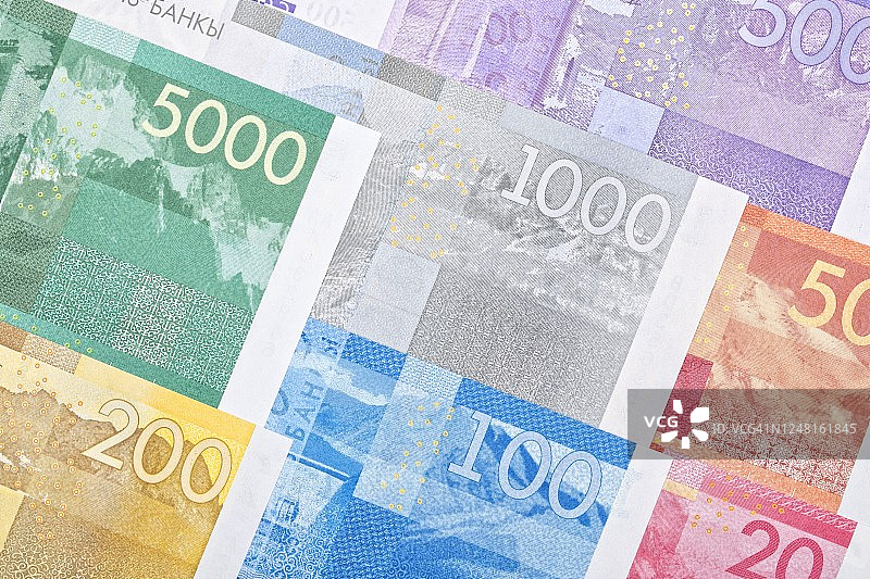 吉尔吉斯斯坦货币商业背景图片素材