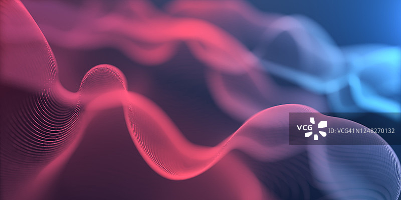 抽象运动背景：商业科技无限循环波浪线图片素材