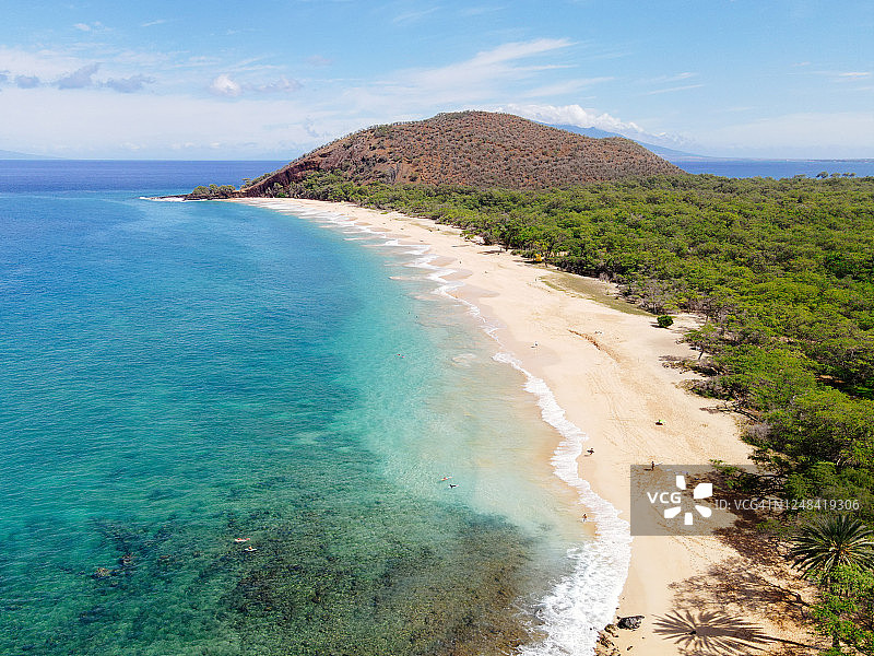 毛伊岛海滩航拍图片素材