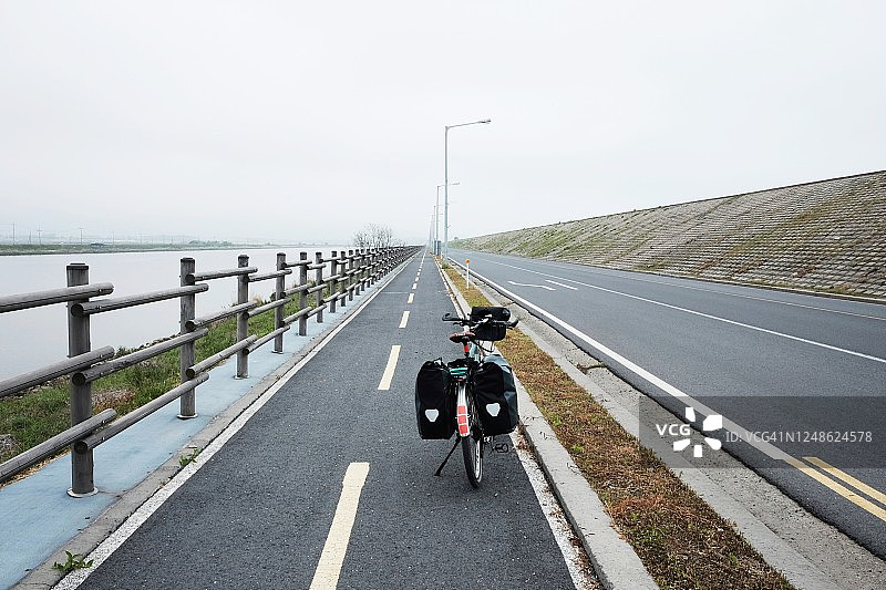 韩国泰安海岸国立公园西海岸（黄海）自行车道图片素材
