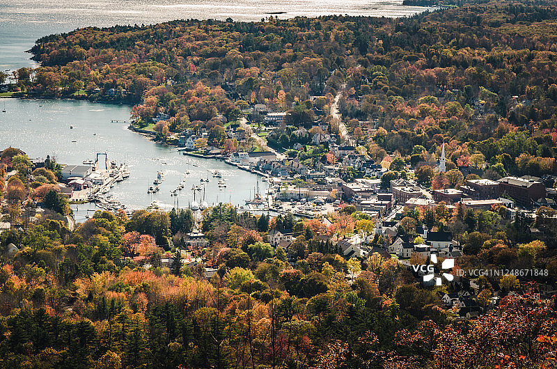 佩诺布斯科特湾的秋色图片素材