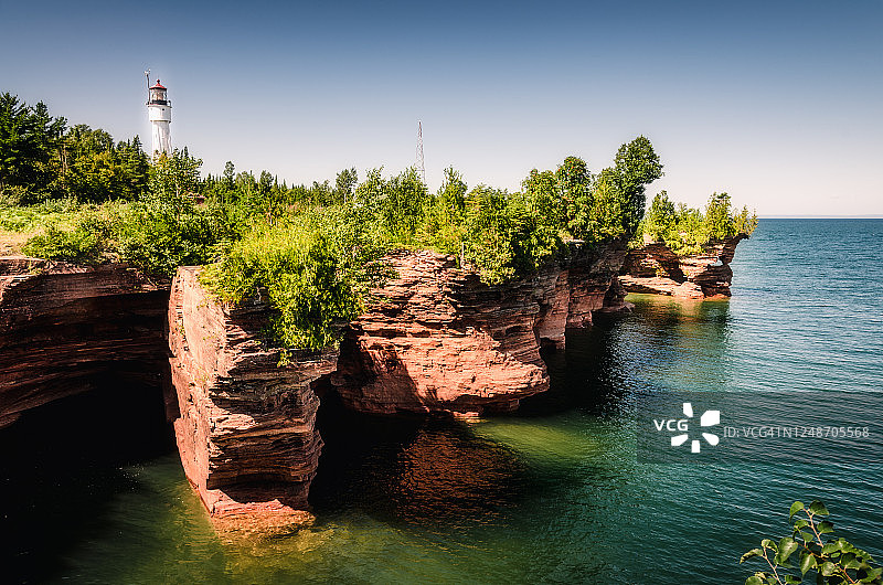 使徒群岛的魔鬼岛灯塔图片素材