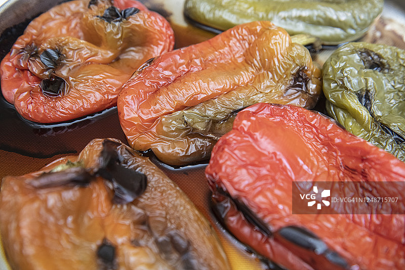 烤甜椒图片素材