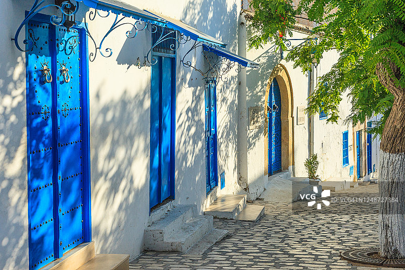 美丽的西迪布赛义德的巷子图片素材