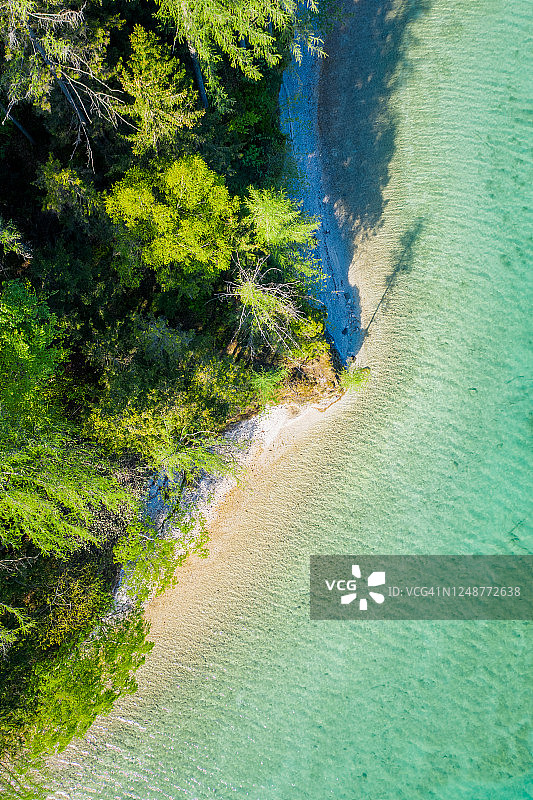奥地利萨尔茨堡萨尔茨卡默古特富施尔湖鸟瞰图图片素材