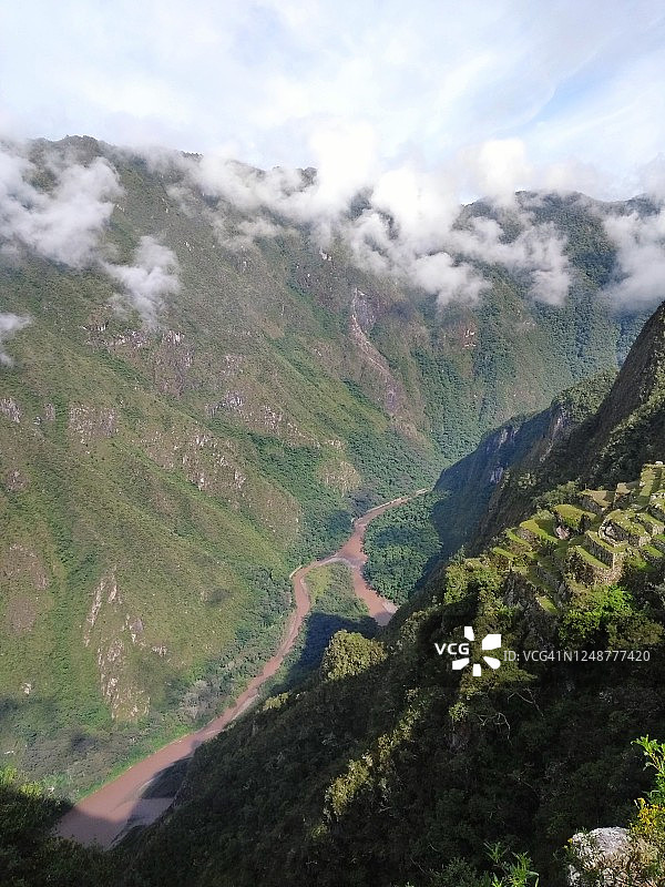 秘鲁马丘比丘的乌鲁班巴河景观图片素材