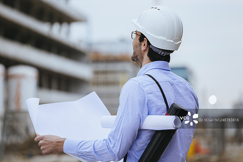 建筑师和建筑工人图片素材