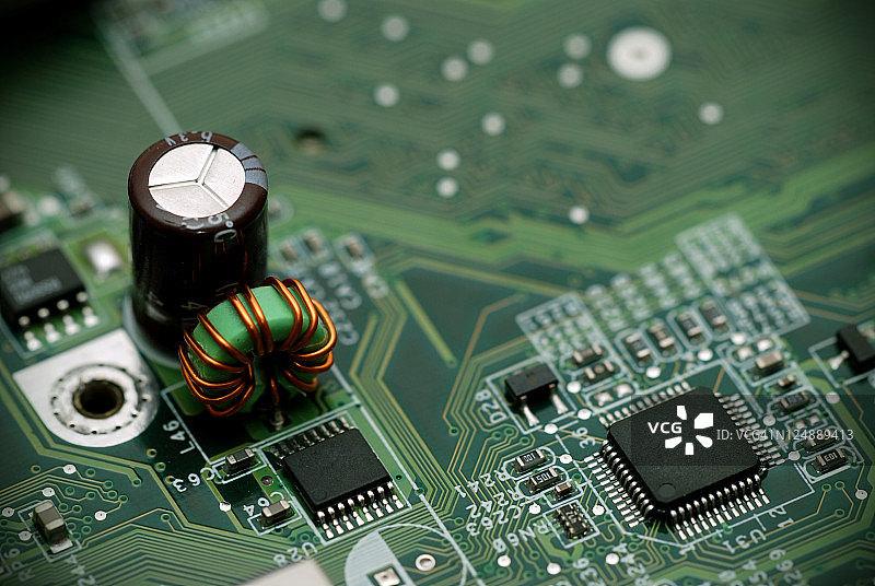 电子电路抽象宏图片素材