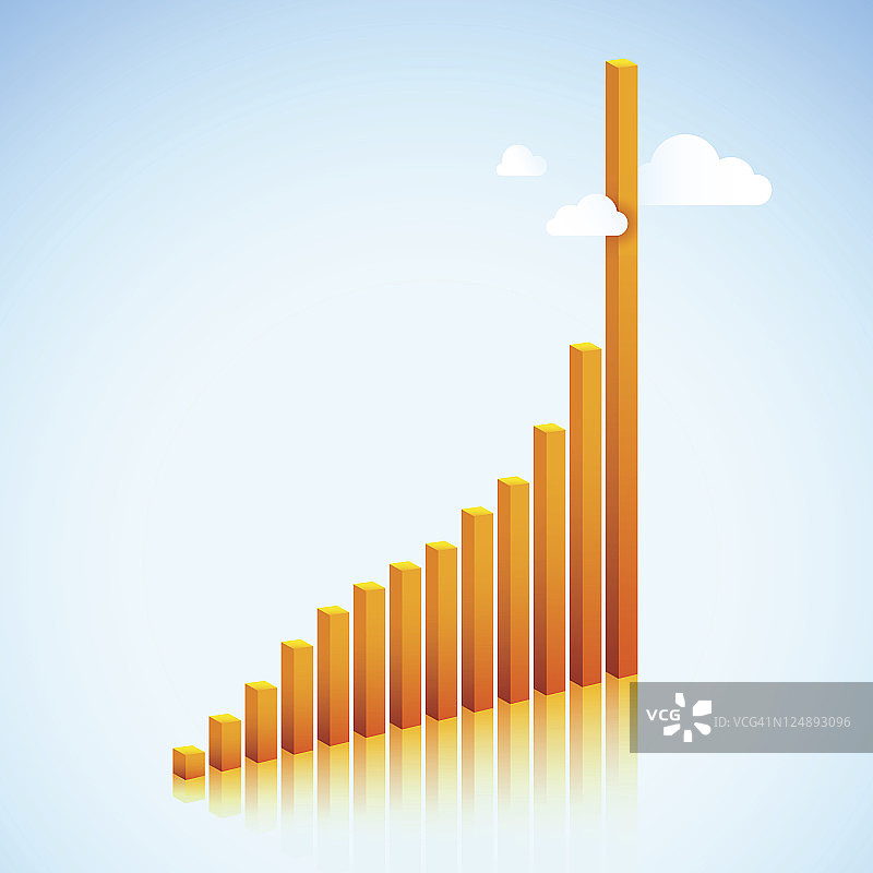 上升的商业图表图片素材