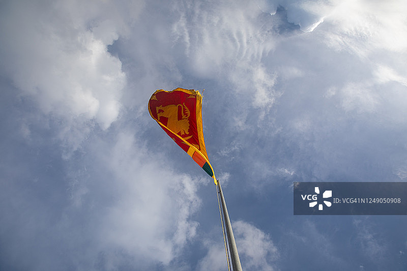 加勒的斯里兰卡彩色旗帜图片素材